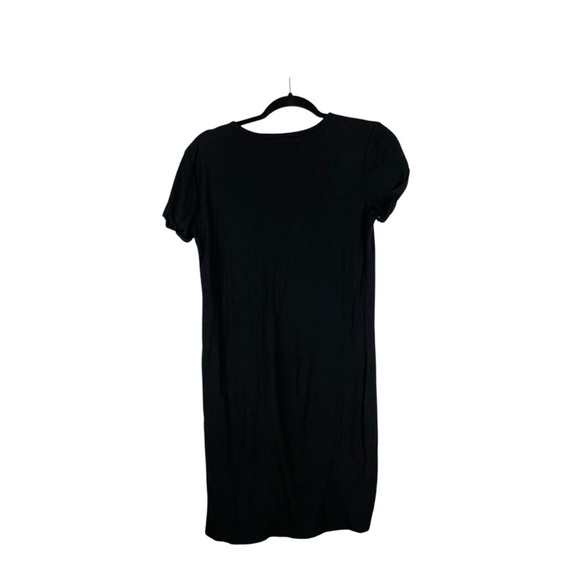 James Perse Black T-Shirt Dress Size 1 (S) Modal Cotton Blend Minimalist Style - Picture 7 of 7